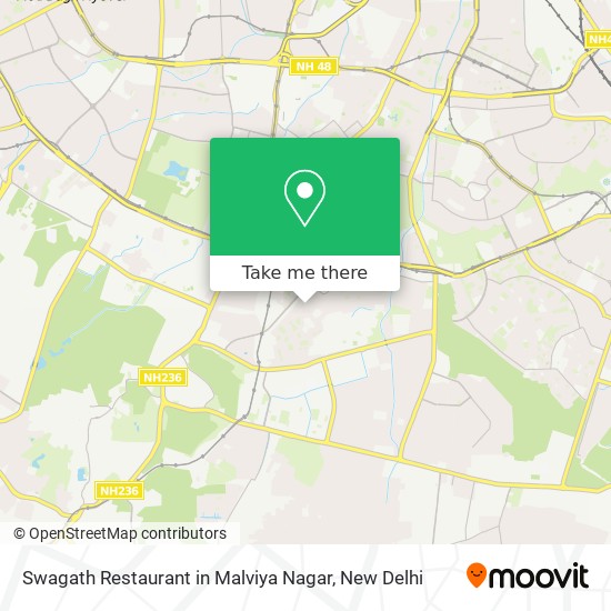 Swagath Restaurant in Malviya Nagar map