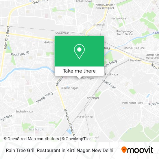 Rain Tree Grill Restaurant in Kirti Nagar map