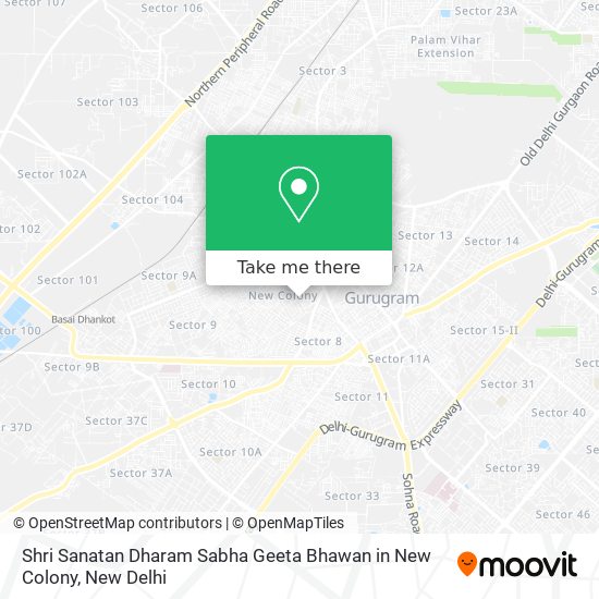 Shri Sanatan Dharam Sabha Geeta Bhawan in New Colony map