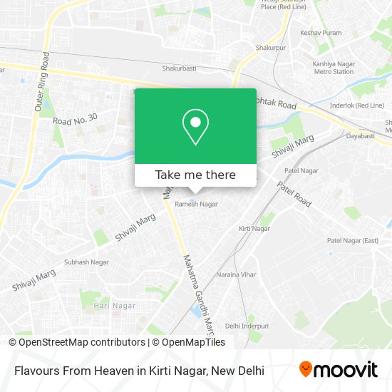 Flavours From Heaven in Kirti Nagar map