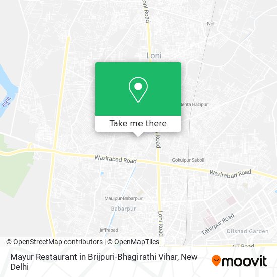 Mayur Restaurant in Brijpuri-Bhagirathi Vihar map
