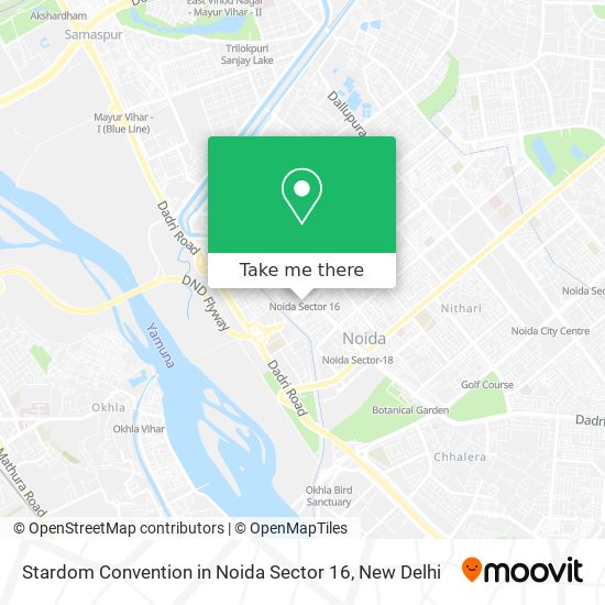 Stardom Convention in Noida Sector 16 map