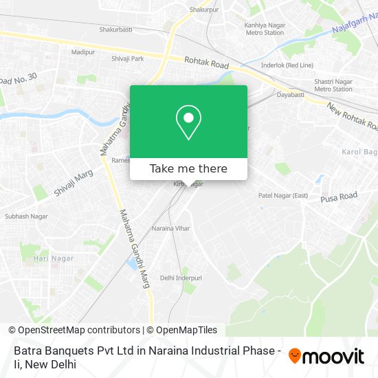 Batra Banquets Pvt Ltd in Naraina Industrial Phase - Ii map