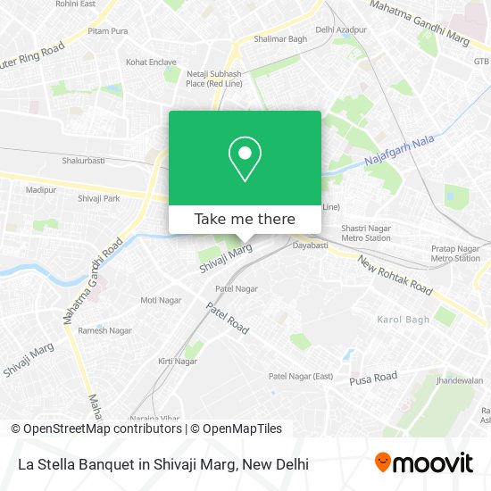 La Stella Banquet in Shivaji Marg map