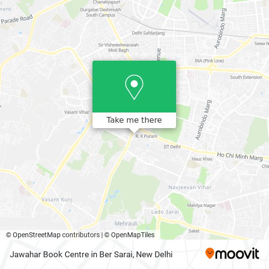 Jawahar Book Centre in Ber Sarai map