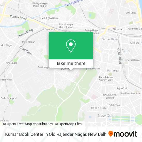 Kumar Book Center in Old Rajender Nagar map