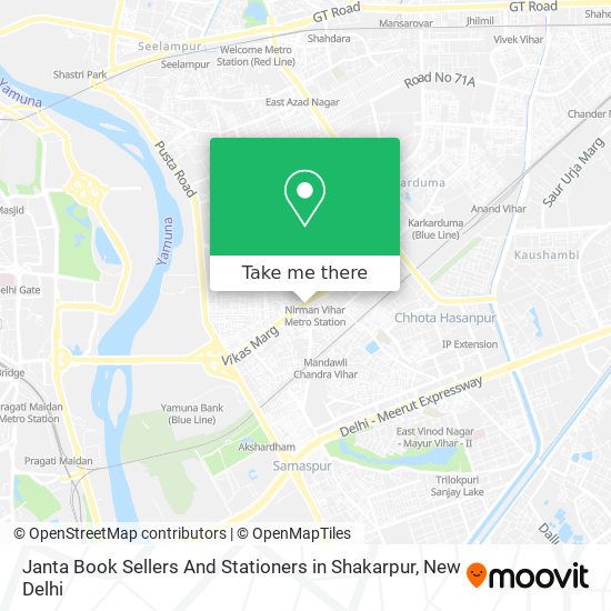 Janta Book Sellers And Stationers in Shakarpur map