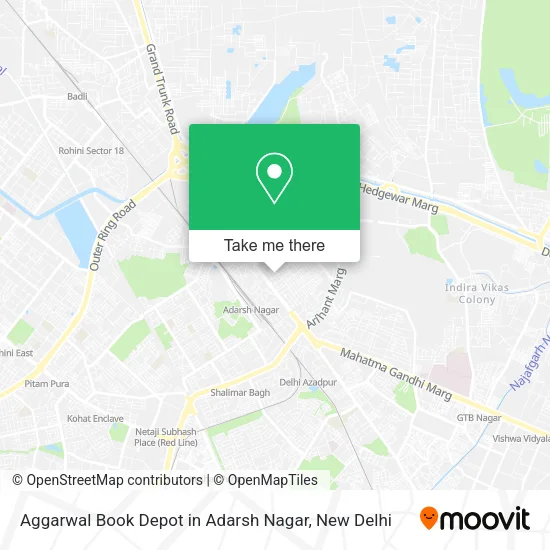 Aggarwal Book Depot in Adarsh Nagar map