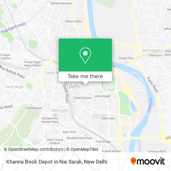 Khanna Book Depot in Nai Sarak map
