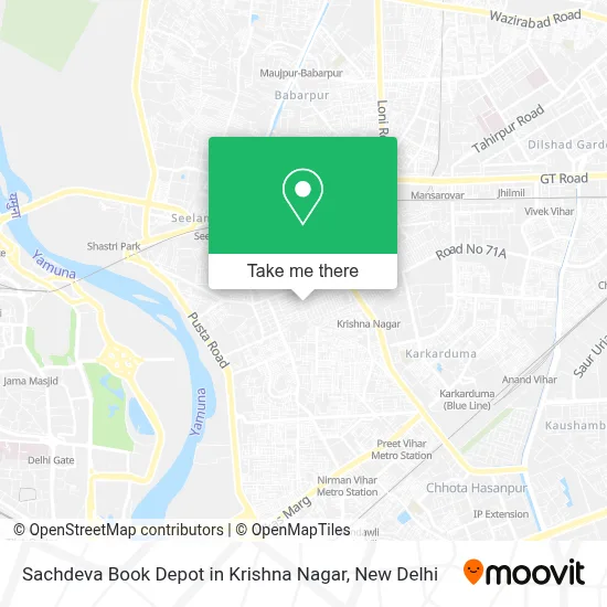 Sachdeva Book Depot in Krishna Nagar map