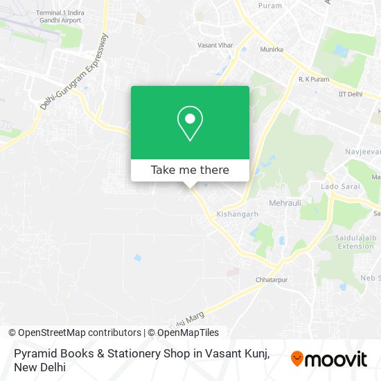Pyramid Books & Stationery Shop in Vasant Kunj map