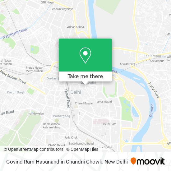 Govind Ram Hasanand in Chandni Chowk map