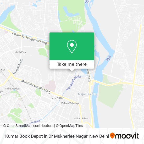 Kumar Book Depot in Dr Mukherjee Nagar map