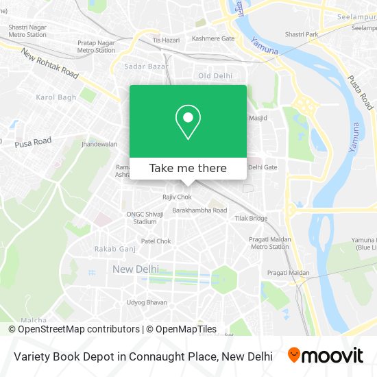 Variety Book Depot in Connaught Place map