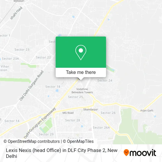 Lexis Nexis (head Office) in DLF City Phase 2 map