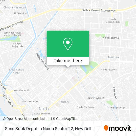 Sonu Book Depot in Noida Sector 22 map