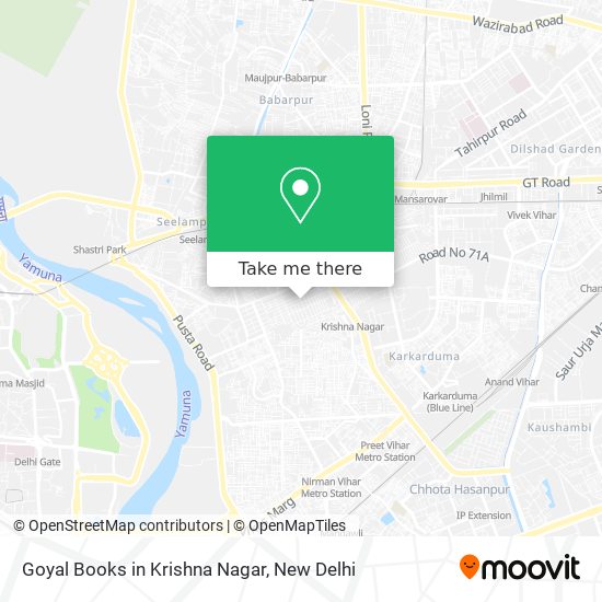Goyal Books in Krishna Nagar map