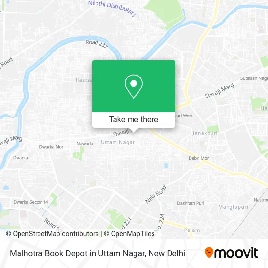 Malhotra Book Depot in Uttam Nagar map