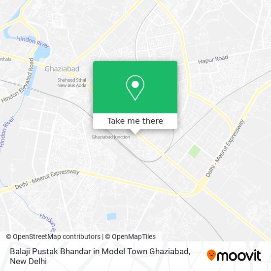 Balaji Pustak Bhandar in Model Town Ghaziabad map