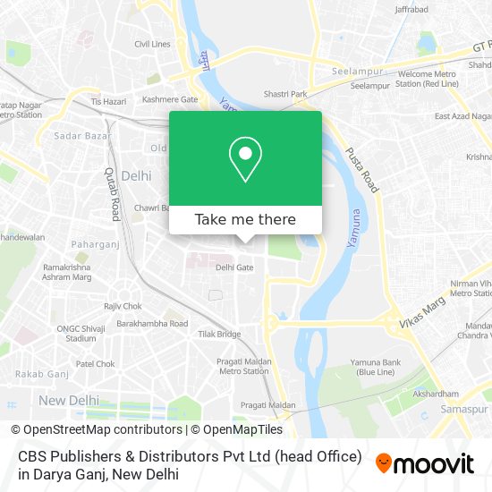 CBS Publishers & Distributors Pvt Ltd (head Office) in Darya Ganj map