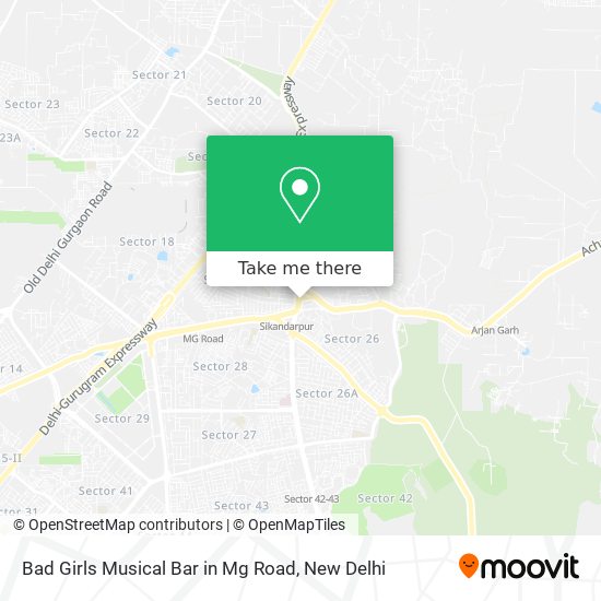 Bad Girls Musical Bar in Mg Road map