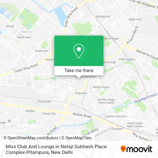 Mixx Club And Lounge in Netaji Subhash Place Complex-Pitampura map