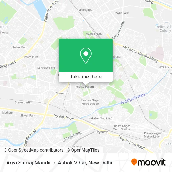 Arya Samaj Mandir in Ashok Vihar map