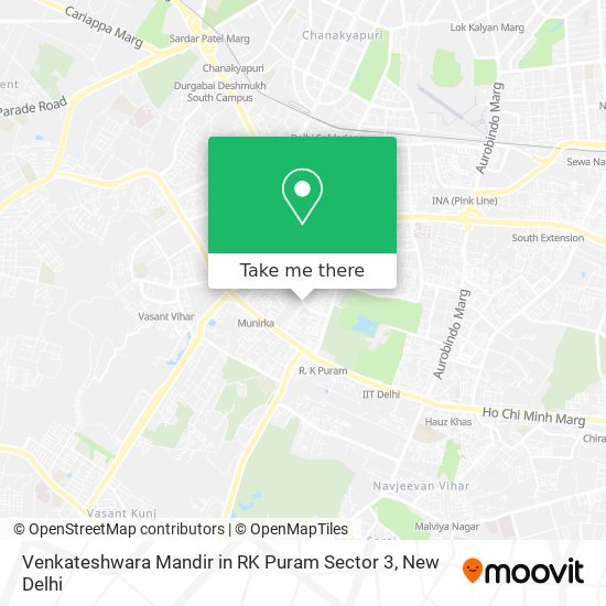 Venkateshwara Mandir in RK Puram Sector 3 map
