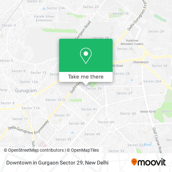 Downtown in Gurgaon Sector 29 map
