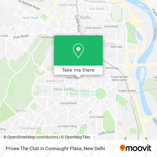 Privee The Club in Connaught Place map