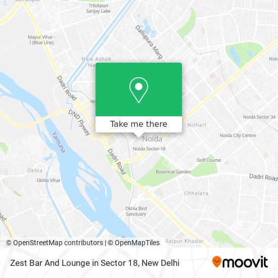 Zest Bar And Lounge in Sector 18 map