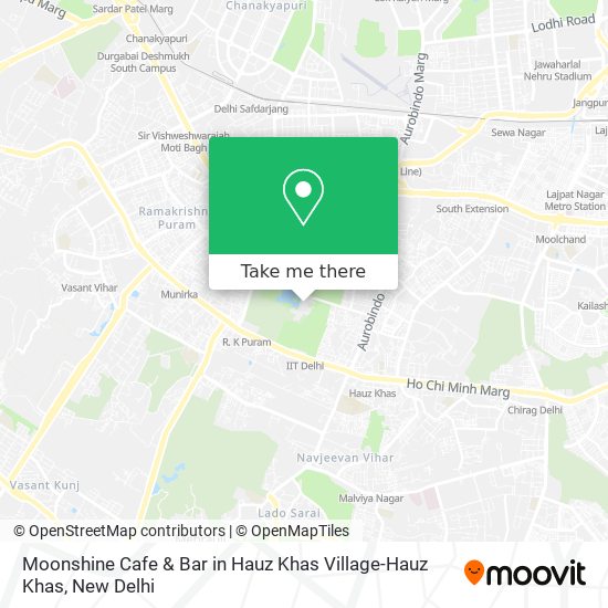 Moonshine Cafe & Bar in Hauz Khas Village-Hauz Khas map