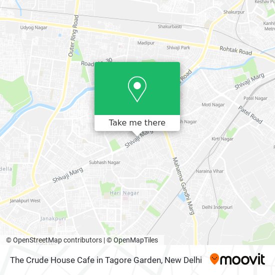 The Crude House Cafe in Tagore Garden map