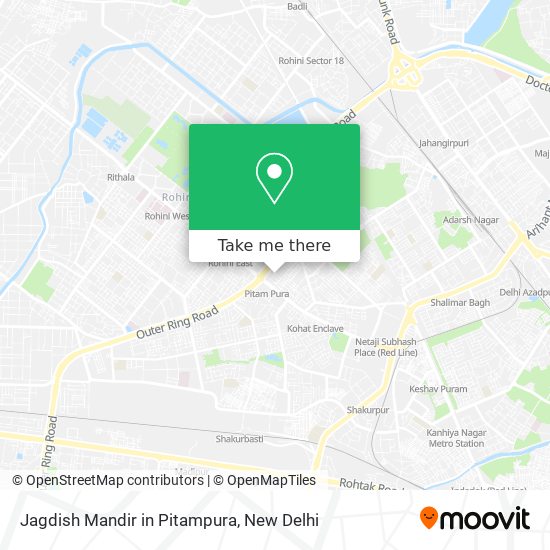 Jagdish Mandir in Pitampura map