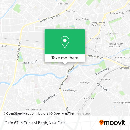 Cafe 67 in Punjabi Bagh map