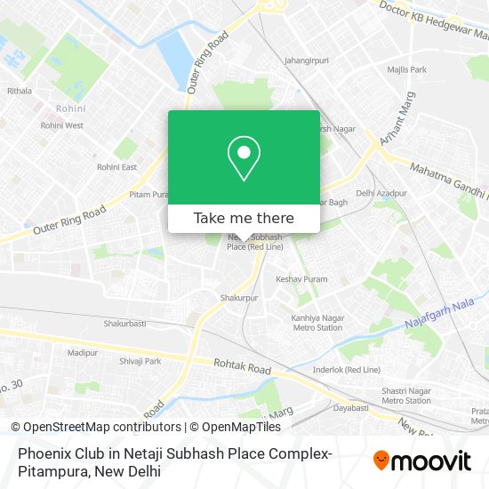 Phoenix Club in Netaji Subhash Place Complex-Pitampura map