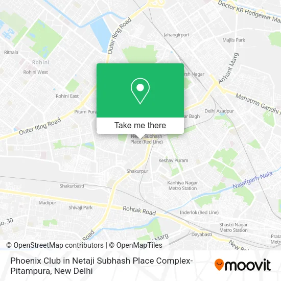 Phoenix Club in Netaji Subhash Place Complex-Pitampura map