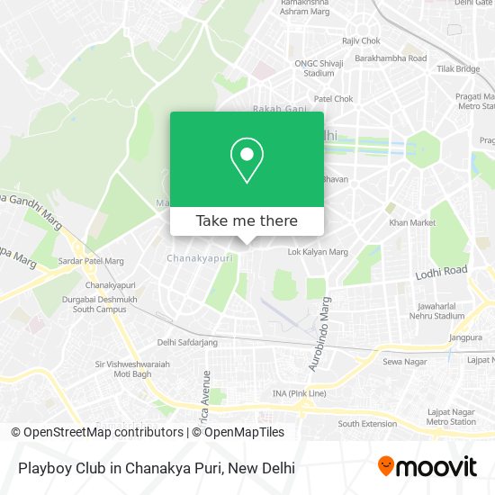 Playboy Club in Chanakya Puri map