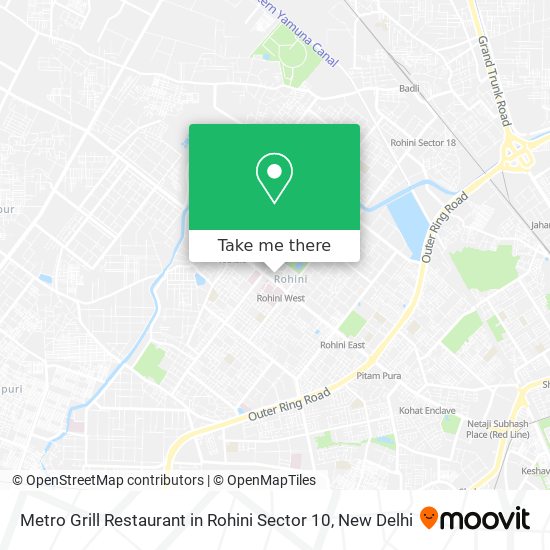 Metro Grill Restaurant in Rohini Sector 10 map