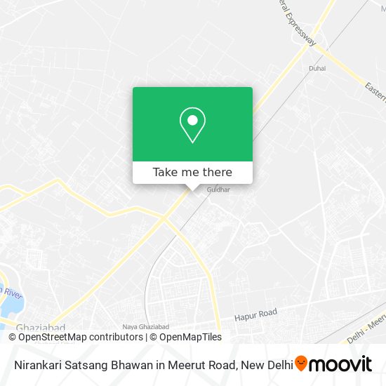 Nirankari Satsang Bhawan in Meerut Road map