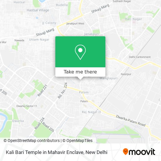 Kali Bari Temple in Mahavir Enclave map