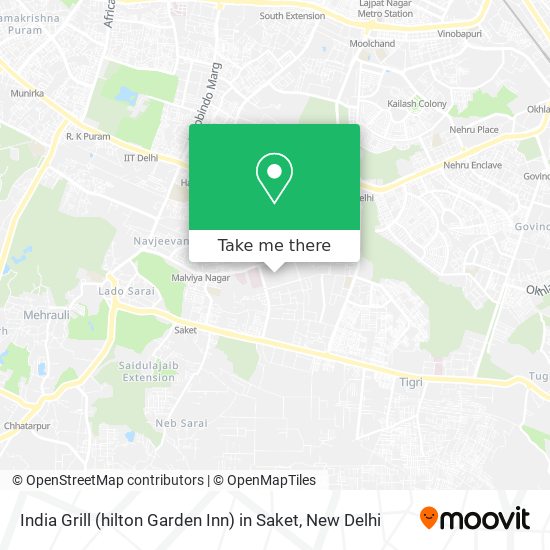 India Grill (hilton Garden Inn) in Saket map