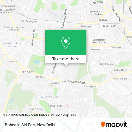 Bohca in Siri Fort map