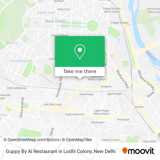 Guppy By Ai Restaurant in Lodhi Colony map