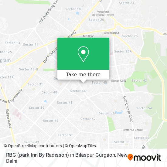 RBG (park Inn By Radisson) in Bilaspur Gurgaon map