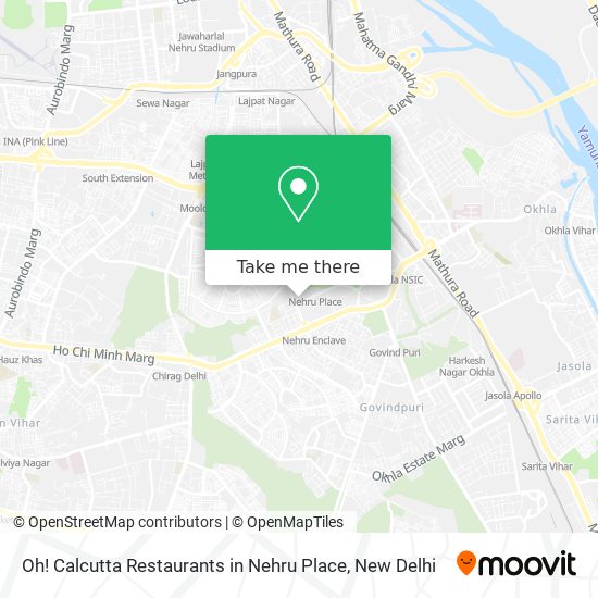 Oh! Calcutta Restaurants in Nehru Place map