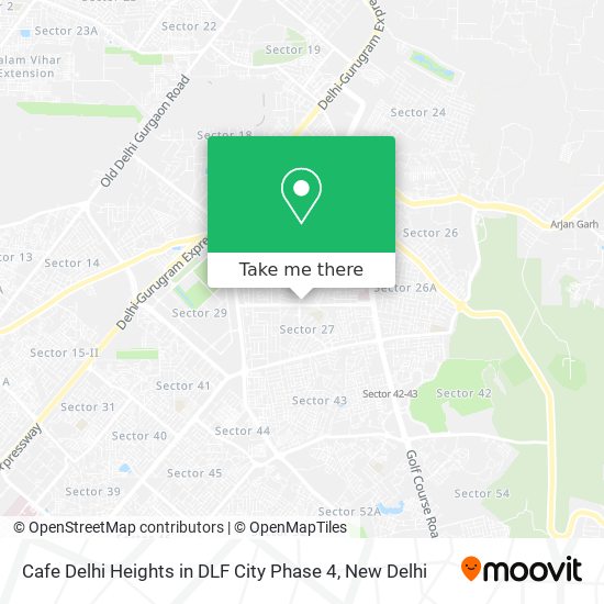 Cafe Delhi Heights in DLF City Phase 4 map