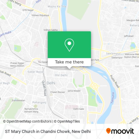 ST Mary Church in Chandni Chowk map
