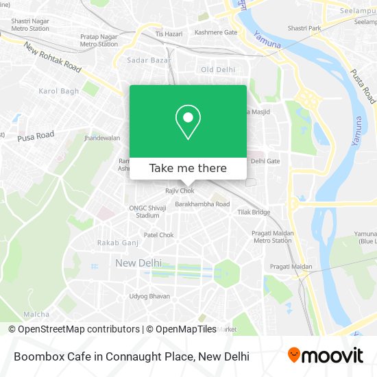 Boombox Cafe in Connaught Place map