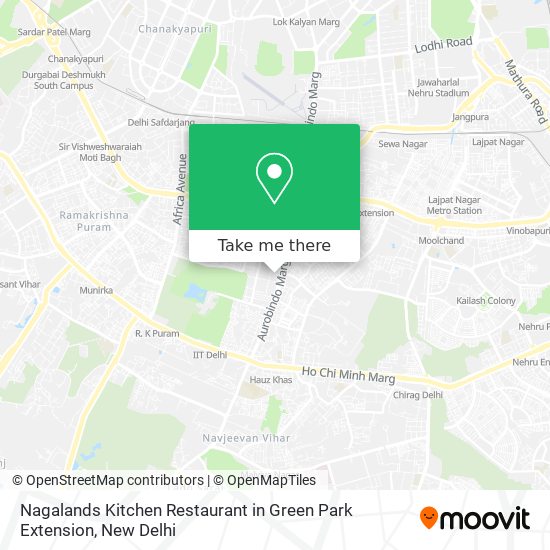 Nagalands Kitchen Restaurant in Green Park Extension map